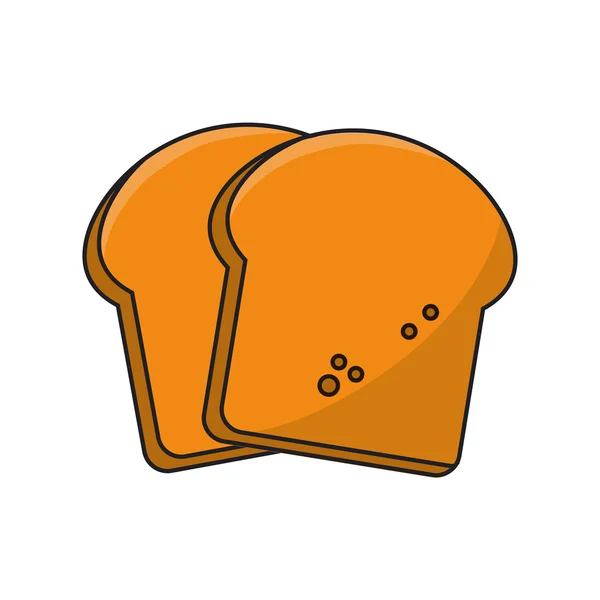 Geïsoleerde brood eten ontwerp — Stockvector