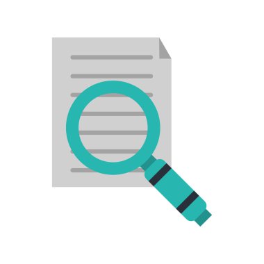 İzole belge ve lupe tasarım