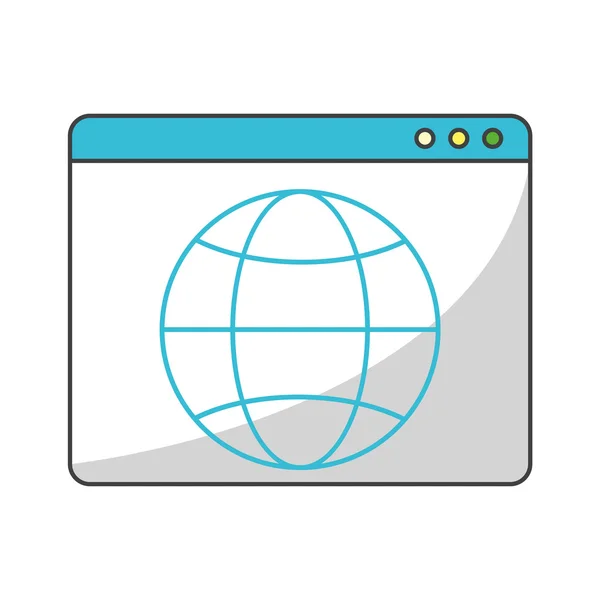 Esfera y diseño de comunicación global — Vector de stock