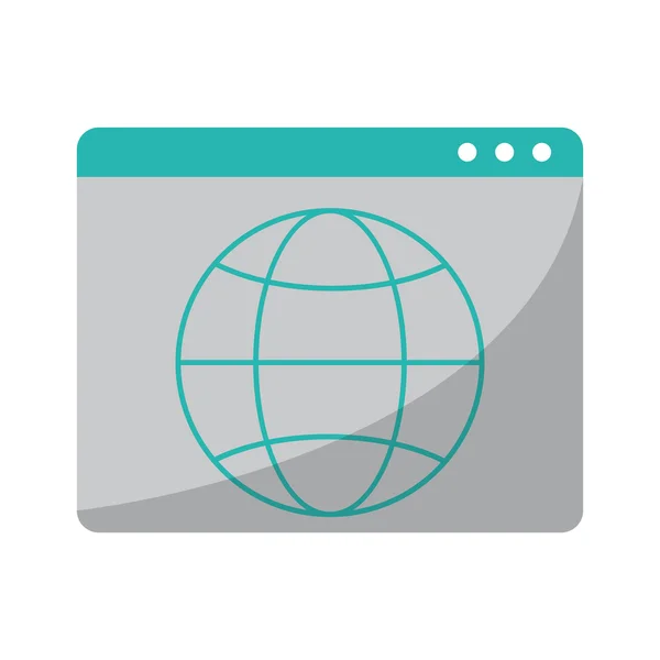 Esfera y diseño de comunicación global — Vector de stock