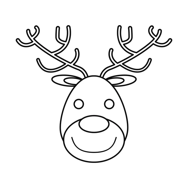 Reindeer of Christmas season design — Stock Vector
