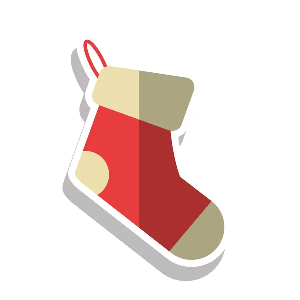 Bota de diseño de temporada de Navidad — Vector de stock