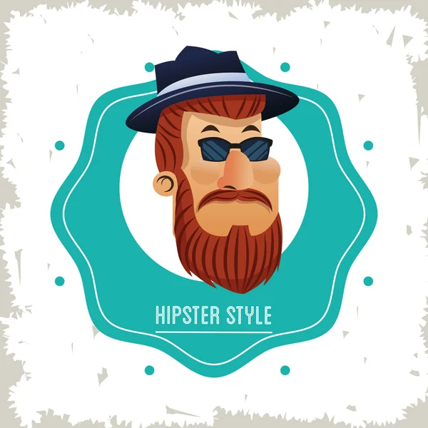 Hipster kreskówka mężczyzna — Wektor stockowy