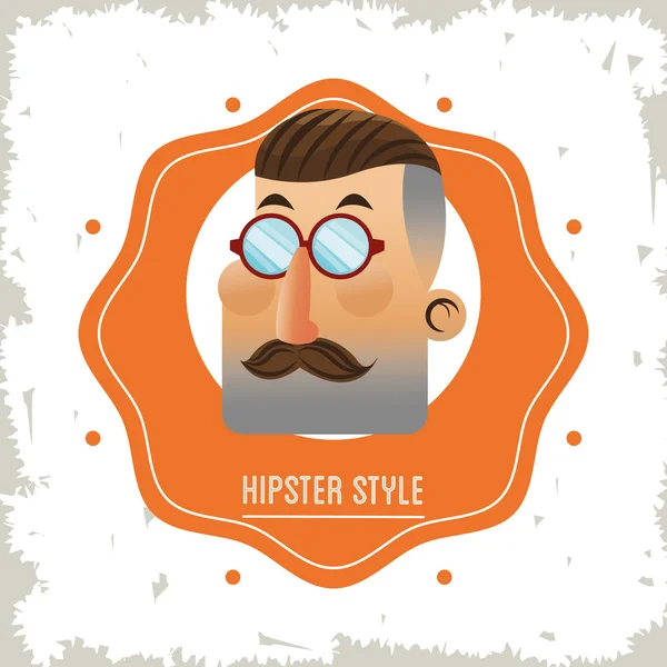 Hipster kreskówka mężczyzna — Wektor stockowy