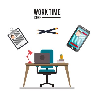 Çalışma süresi ve ofis malzemeleri tasarımı