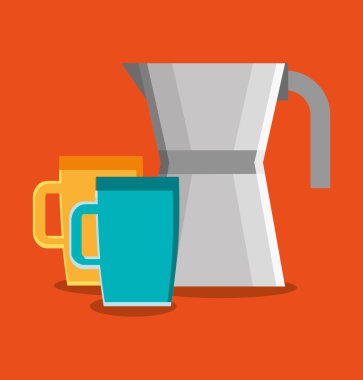 Kupa ve su ısıtıcısı Coffee shop tasarım