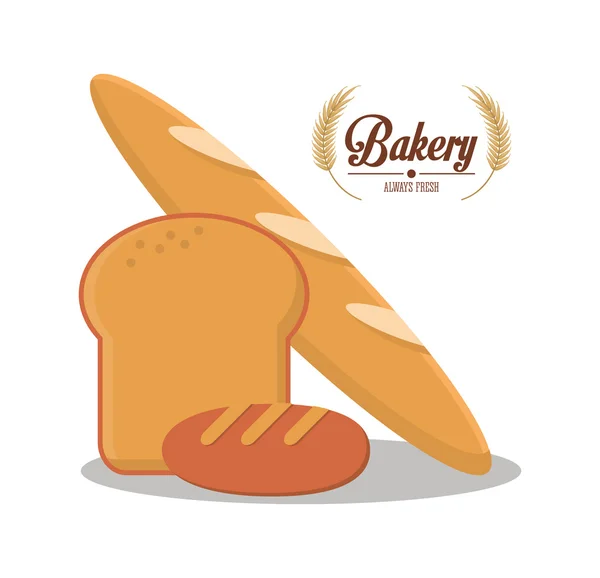 Chleb piekarnia projekt — Wektor stockowy