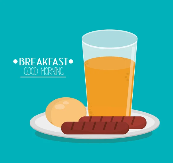 ไข่และการออกแบบอาหารเช้า — ภาพเวกเตอร์สต็อก