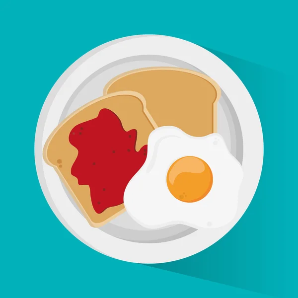 Eier und Frühstücksdesign — Stockvektor