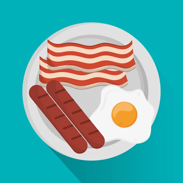 Œufs et design petit déjeuner — Image vectorielle
