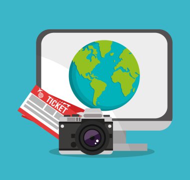 Gezegen ve biletleri seyahat tasarımı için