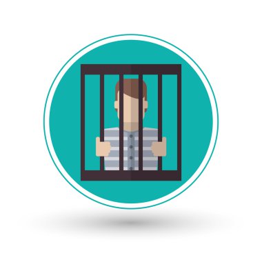 Suçlu hapis hukuk ve adalet tasarım içinde