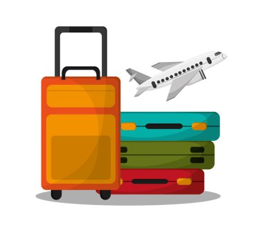 Bagaj ve uçak tasarım seyahat için