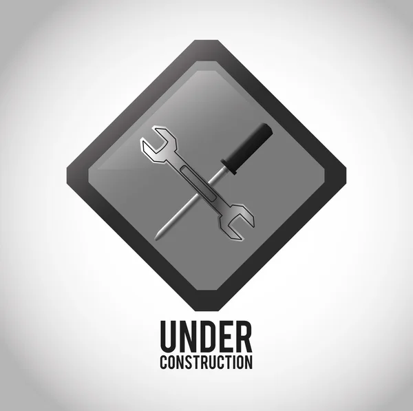 Isolated under construction design design — Stock Vector