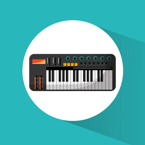 Instrument pour piano et design musical — Image vectorielle