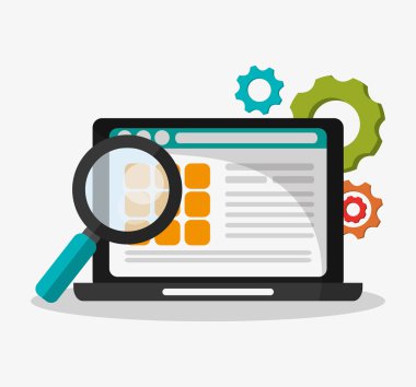 Dizüstü bilgisayar ve dijital pazarlama tasarım