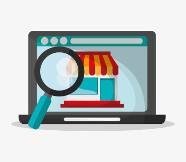 Dizüstü bilgisayar ve dijital pazarlama tasarım