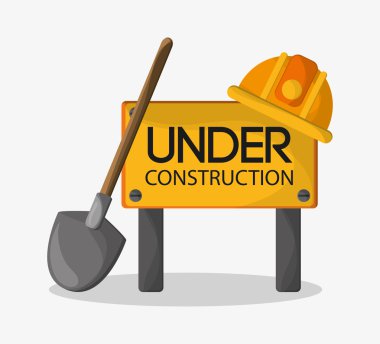 Kask ve inşaat tasarım altında kürek