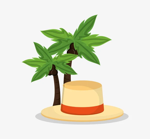 Palmier d'été et design de vacances — Image vectorielle