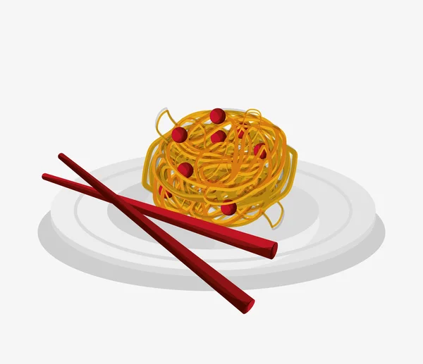 Noodle koncepcji fast food — Wektor stockowy