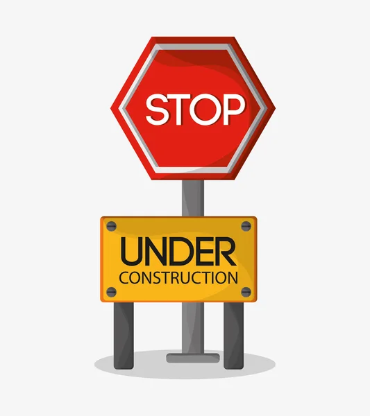 Stop of under construction design — ストックベクタ