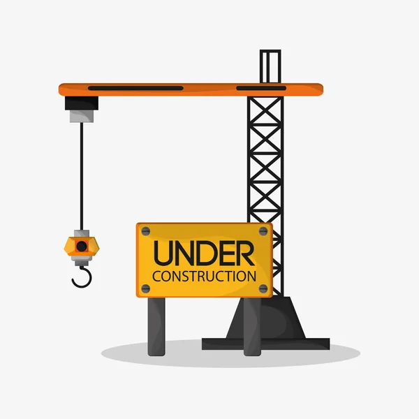 Crane of under construction design — Stock Vector