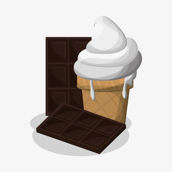 Ice cream and chocolate design — ストックベクタ