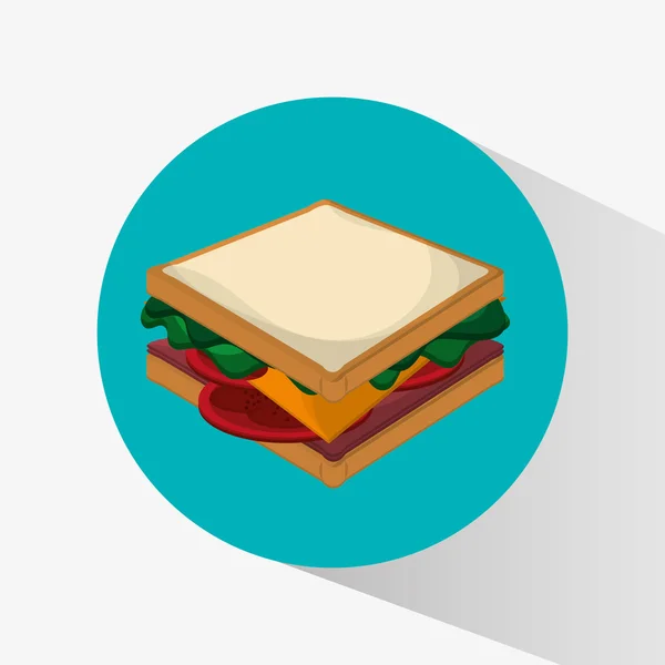 Sandwich koncepcji fast food — Wektor stockowy