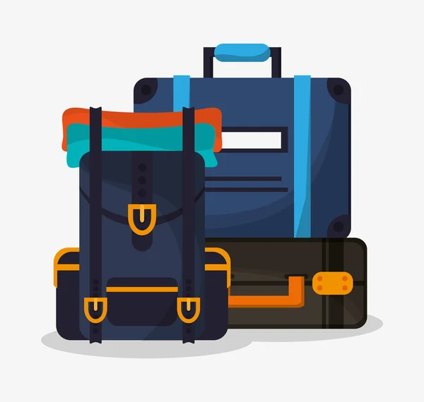 Концепция багажа для путешествий и туризма — стоковый вектор
