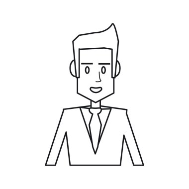 İzole iş adamı avatar tasarım