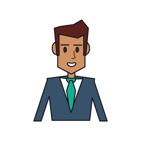 Isolé homme d'affaires avatar design — Image vectorielle