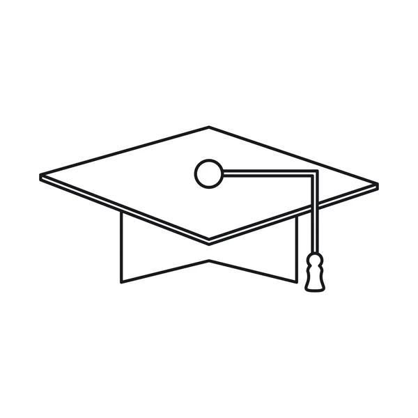 Diseño aislado de la tapa de graduación — Vector de stock