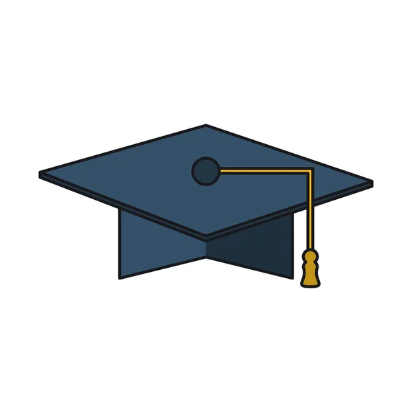 Geïsoleerde Graduation cap ontwerp — Stockvector