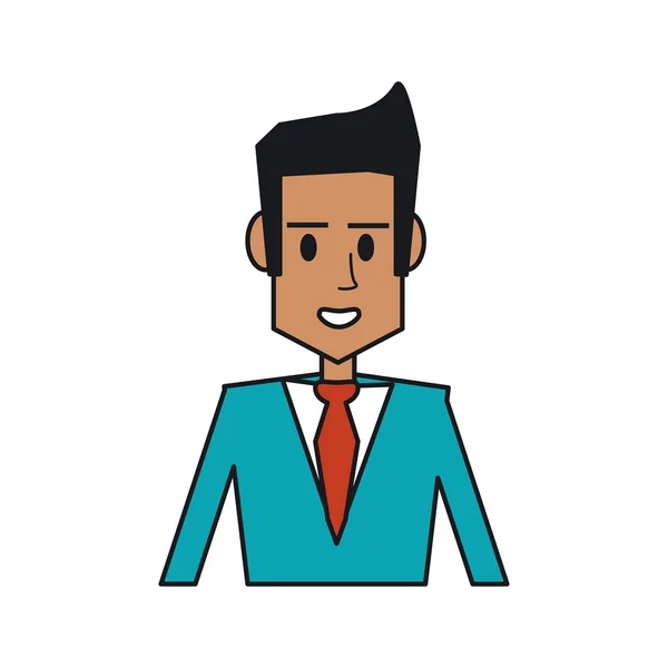 Design avatar empresário isolado — Vetor de Stock