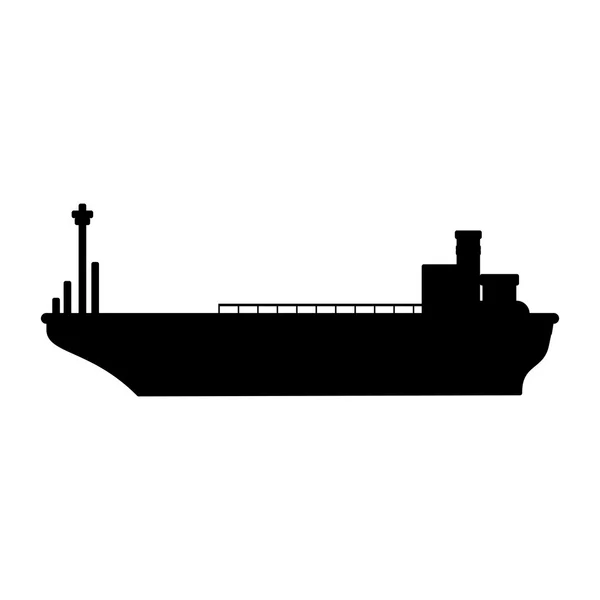 Concepção isolada do navio de carga — Vetor de Stock