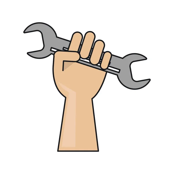 Diseño de llave de mano aislada — Vector de stock