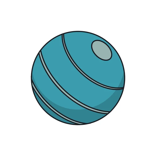 Bola aislada de gimnasio de fitness — Vector de stock