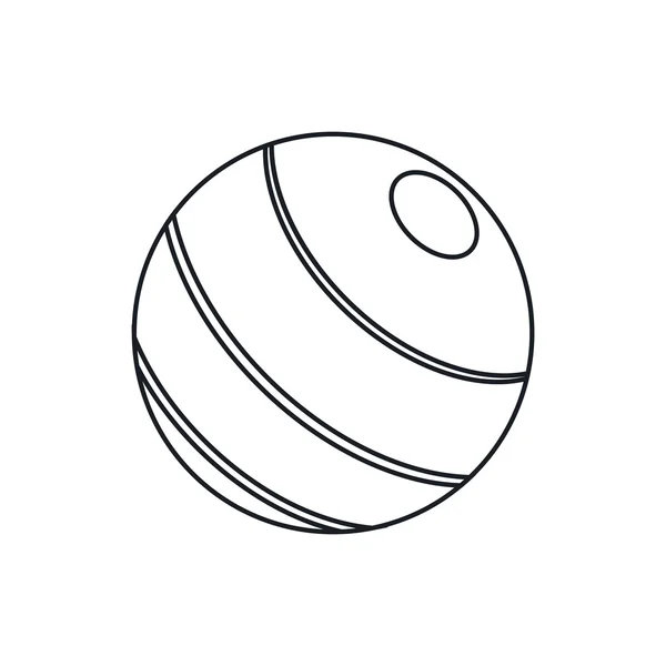 Isolierte Ball der Fitness-Studio — Stockvektor