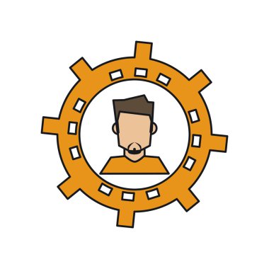 İzole avatar dişli tasarım içinde