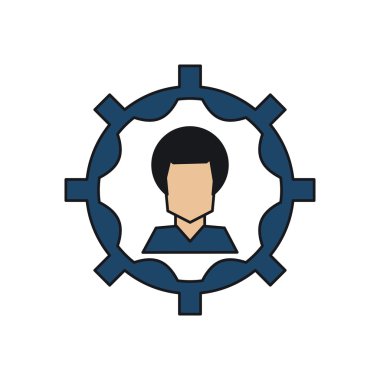 İzole avatar dişli tasarım içinde