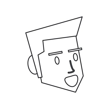 İzole karikatür baş tasarım