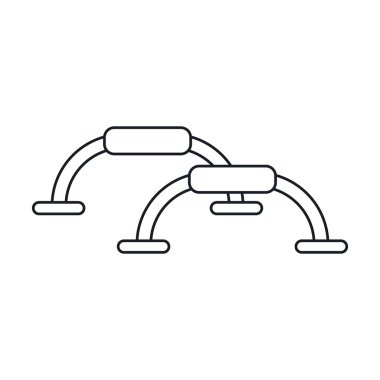 Jimnastik çubukları yukarı izole itin