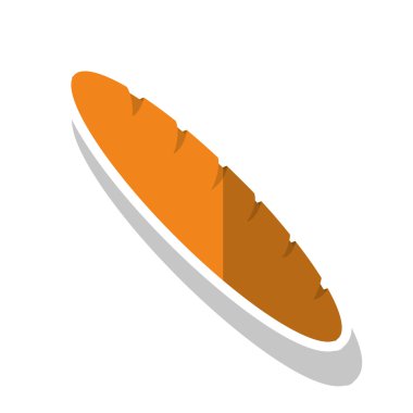 İzole ekmek yiyecek tasarım