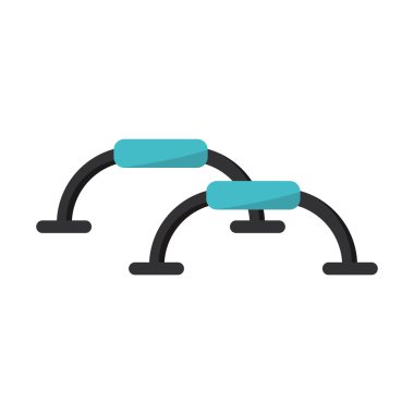 Jimnastik çubukları yukarı izole itin