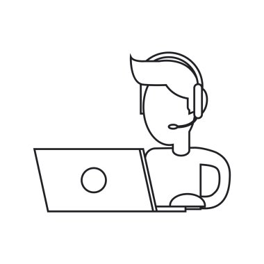 Laptop tasarım adamla izole işleç