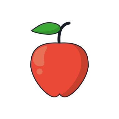 İzole elma meyve tasarım