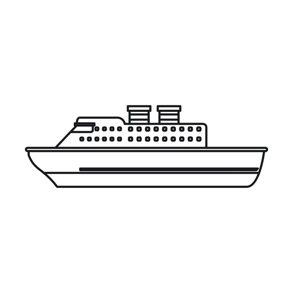 İzole cruise gemi tasarım — Stok Vektör