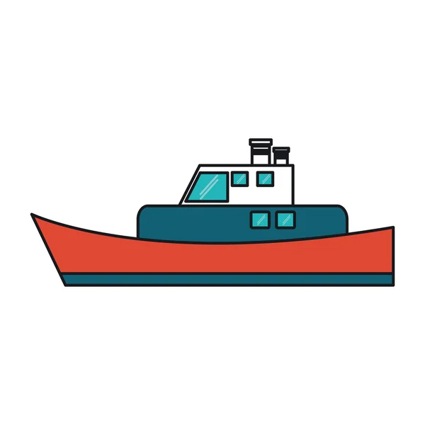 İzole gemi tasarım — Stok Vektör