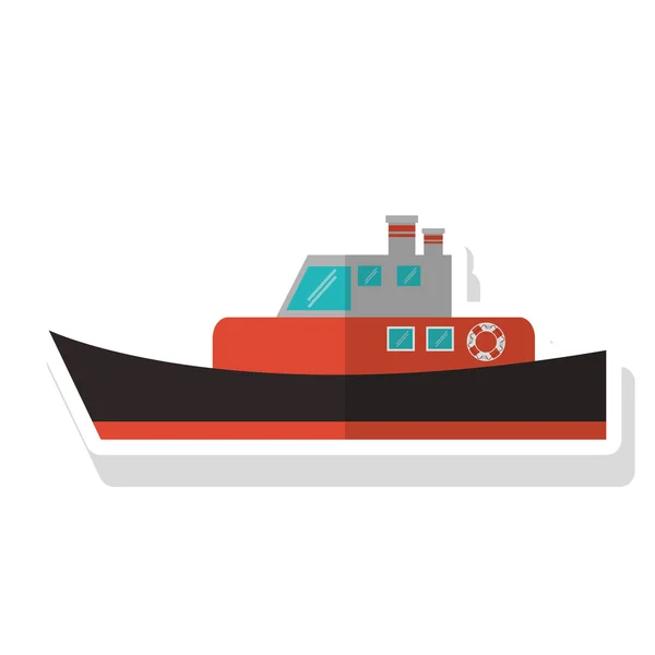 Isolated ship design — Stock Vector