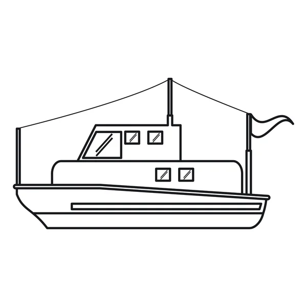 Diseño del barco pesquero aislado — Vector de stock